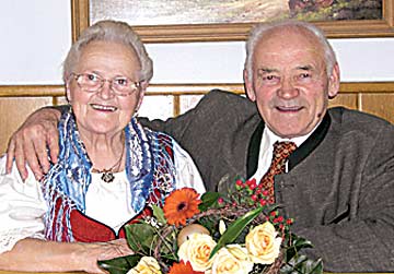 Gratulationsbild von Maria und Leopold Haslinger