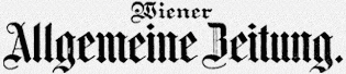 Historisches Logo der Zeitung »Wiener Allgemeine Zeitung«