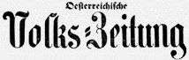Historisches Logo der Zeitung »Österreichische Volks-Zeitung«