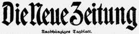 Historisches Logo der Zeitung »Die Neue Zeitung«